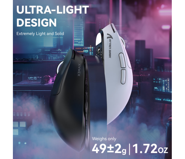 Attack Shark X3MAX Superlight 42kDPI PAW3950 Omron biała 6972792470436 - 1349823 - zdjęcie 6